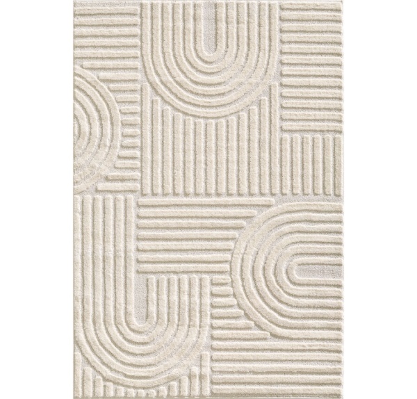 Cream Rugs For Home in Scandinavian Boho Design| Soft Pile