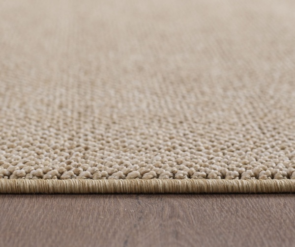 Modern Flatwoven Beige Rug Round | Sleek & Versatile