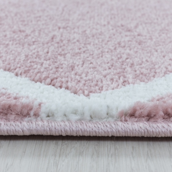 Soft Rose Color Rug For Living Room, Girls Room