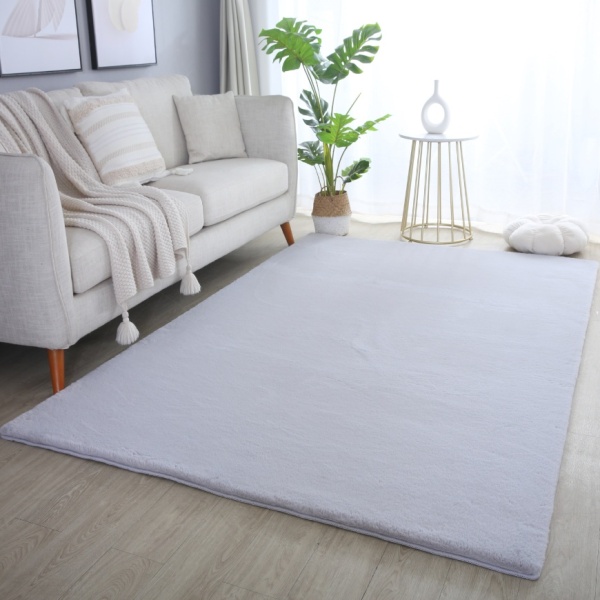 Silver Rugs for Living Room I Shimmer Area Rug for a Cosy Interior