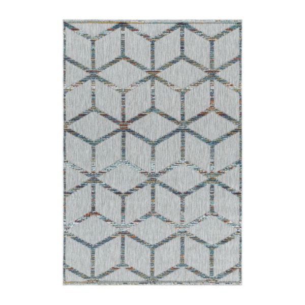 Vibrant Outdoor Multicolor Geometric Rug | Durable & Stylish Design