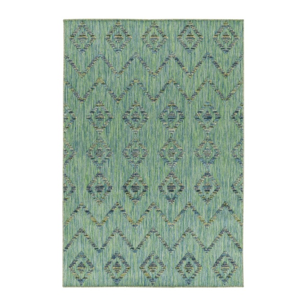 Elegant Scandinavian Green Rug for Indoor & Outdoor Spaces