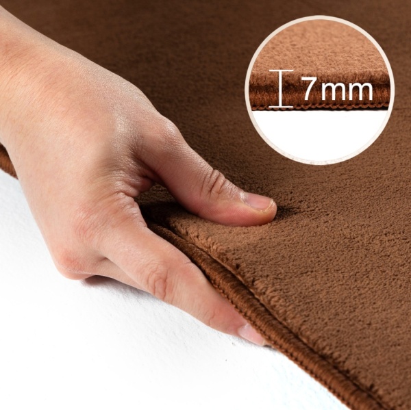 Chocolate Brown Rug - Premium Microfiber Carpet for Timeless Style