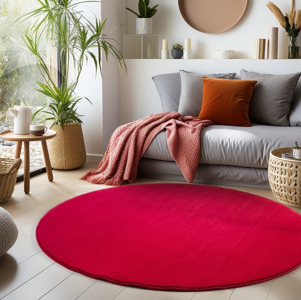 Vibrant Red Rug for Bold and Cozy Interiors