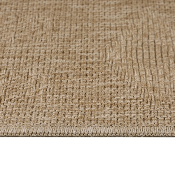 Premium Weather Resistant Beige Outdoor Rug with Flat Woven Design