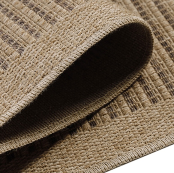 Outdoor Rugs in Brown and Black in Flat Woven Design