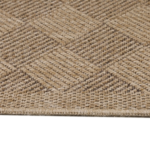 Outdoor, Indoor Weather Resistant Brown Rug for Porch, Terrace and Kitchen