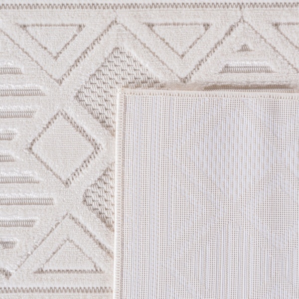 Modern Cream Chic Area Rug | Stylish High-Low Design