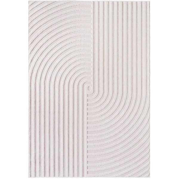 Elegant Outdoor Rug in Cream  3D Effect, Soft & Durable for Entryway, Patio, or Kitchen