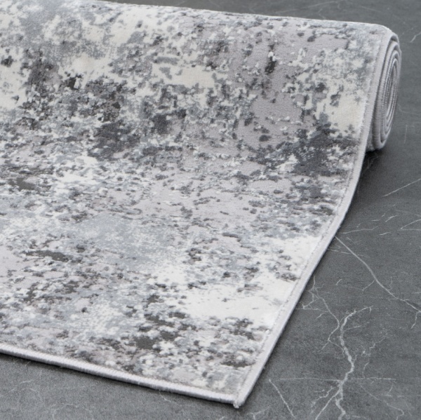 Elegant Grey Abstract Rug: Modern Elegance and Comfort for Your Home