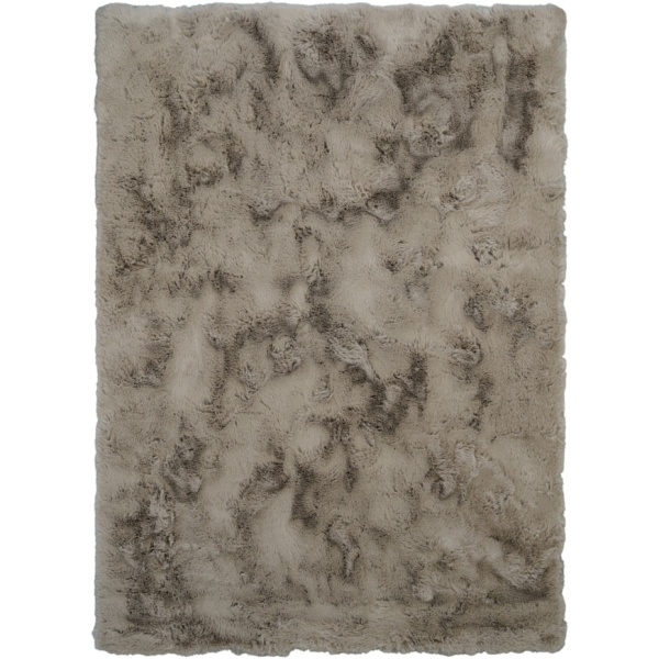 Plush Eco-friendly Faux Rabbit Taupe Rug l Decorative Faux Fur Mats