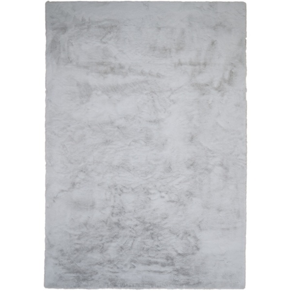 Super Soft Light Grey Faux Fur High Pile Area Rug | Cozy Elegance