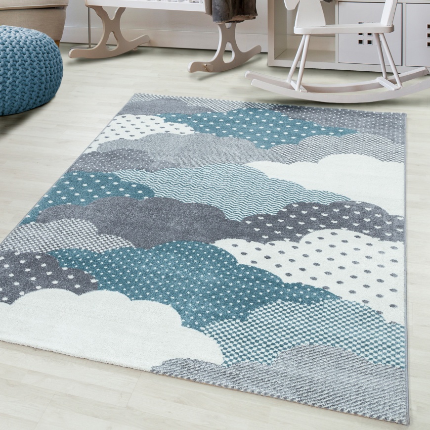 Bamby Kids Blue Clouds Rug - carpetsrugs.ie