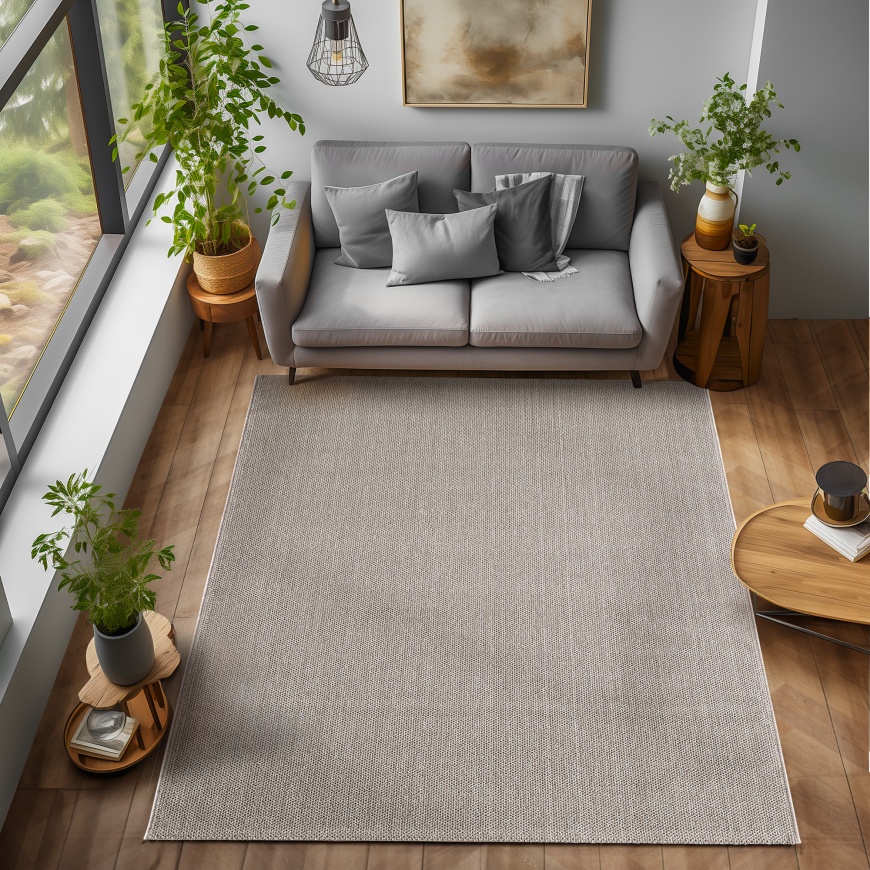 Earthy Tone Contemporary Brown Area Rug | Warm & Inviting