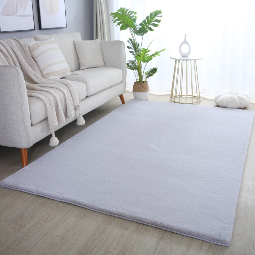 Silver Rugs for Living Room I Shimmer Area Rug for a Cosy Interior