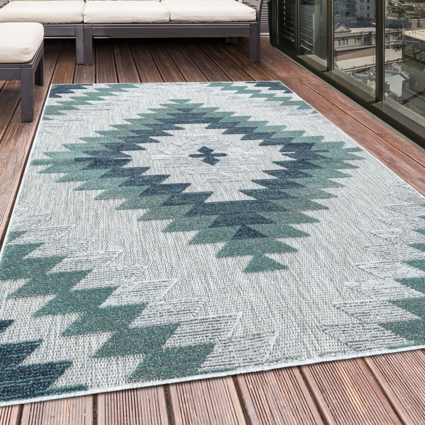 Premium Outdoor Blue Rugs | Stylish & Durable for Your Patio