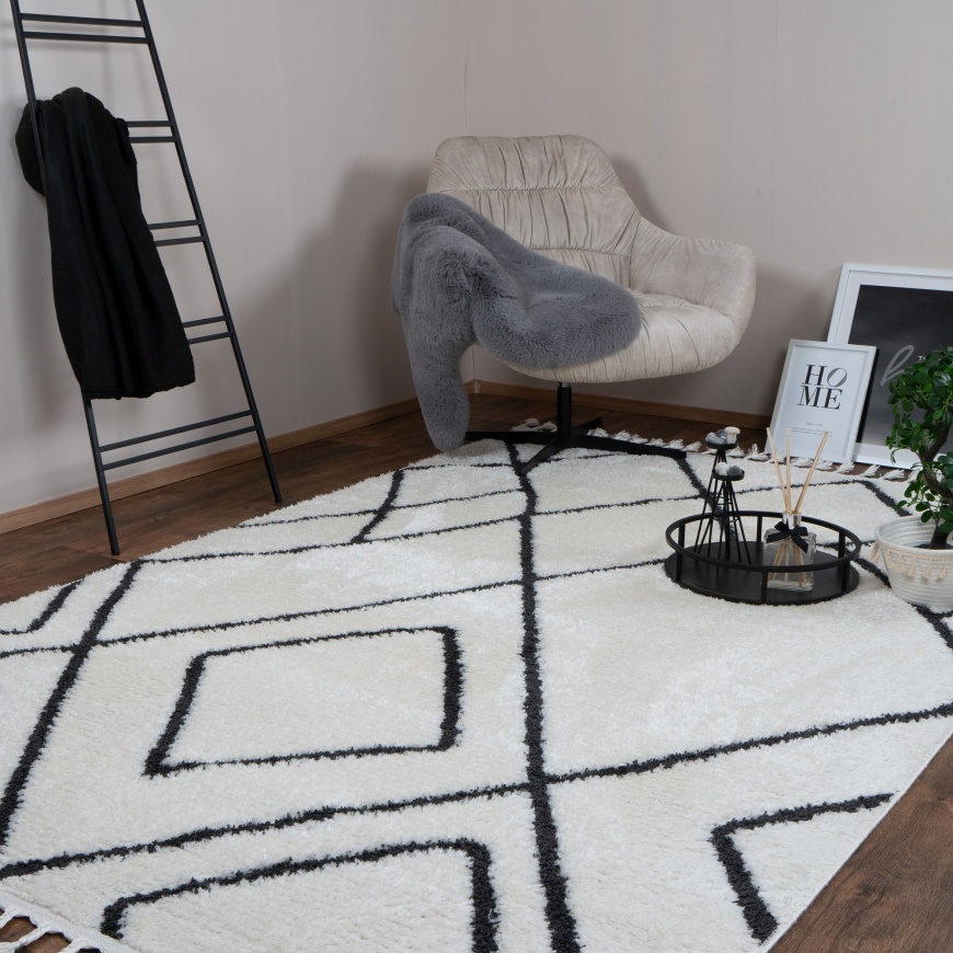 Modern Scandinavian Ivory Rug for Modern Living