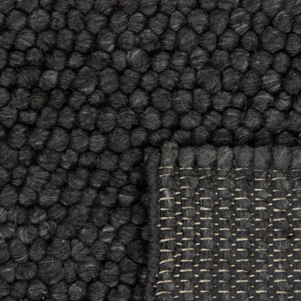 Organic Wool Rug Anthracite for Modern Interiors