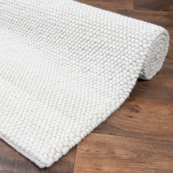 Handmade Organic Wool Rugs Ivory for Living Room