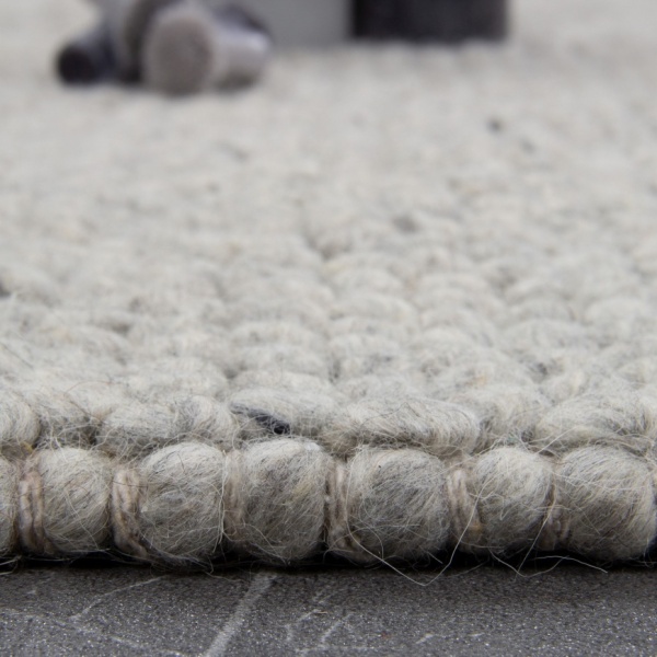 Eco Silver Wool Rug - Handmade, Organic & Chic