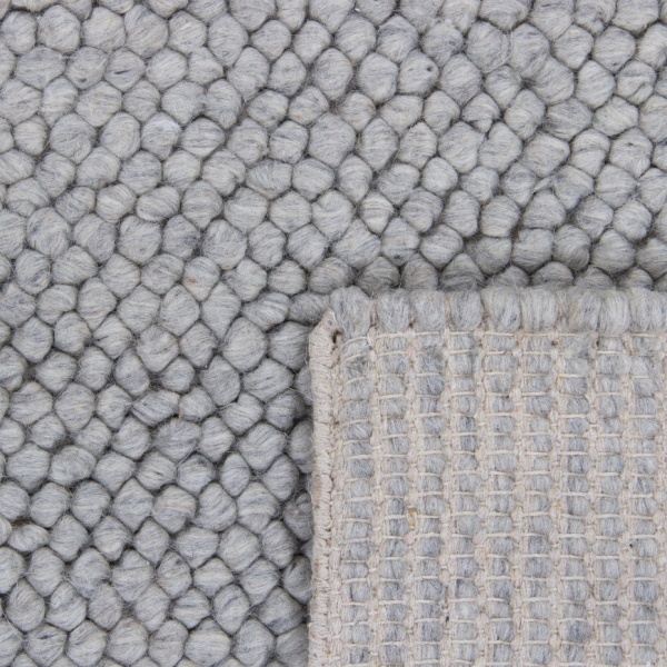 Eco Silver Wool Rug - Handmade, Organic & Chic